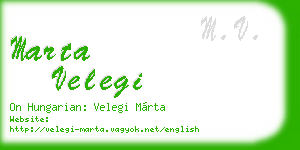 marta velegi business card